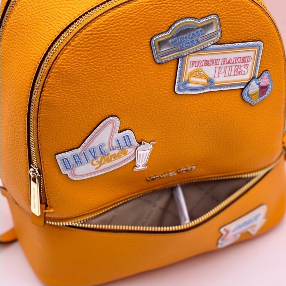 Michael Kors Mustard Backpack with Patches - Picture 10 of 14